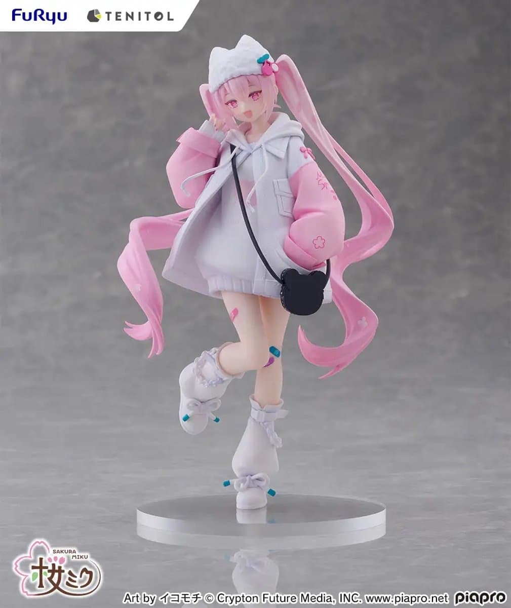 Hatsune Miku Tenitol PVC Statue Sakura Miku Cool style [petit] 19 cm