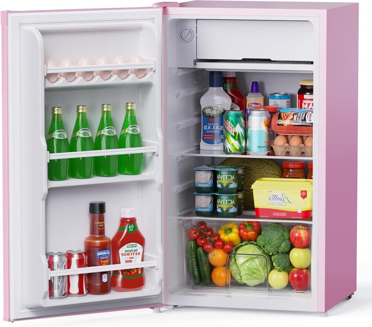 Kleine Koelkast - Mini Koelkast - Dranken Koelen - Energiezuinig Stil - 91 Liter - Roze