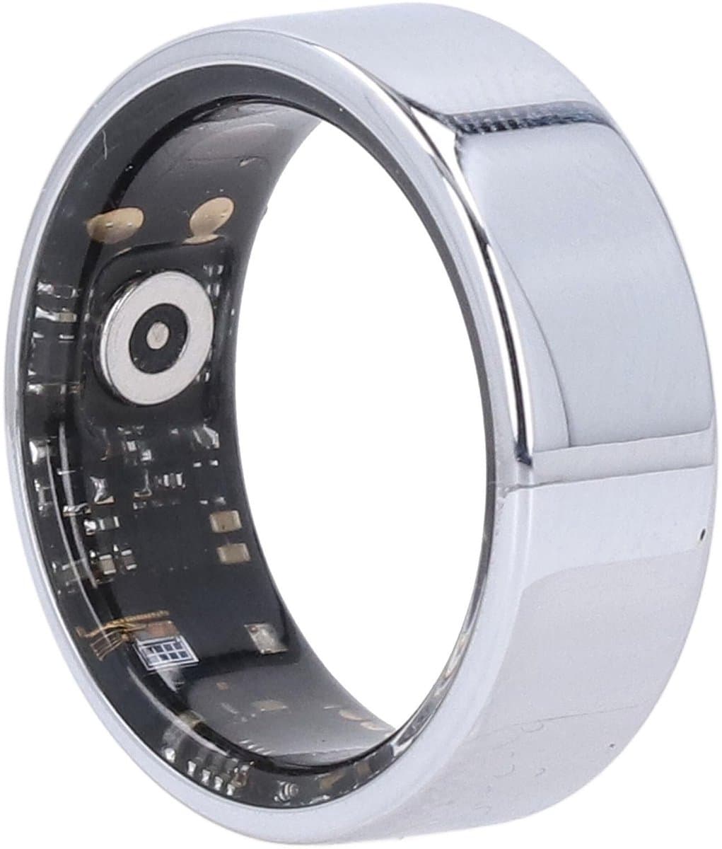 Byshayne- Gezondheidsring Elegante Kunst - Draagbare Fitness Tracker - Slaapregistratie - Roestvrij Staal - Hypoallergene Epoxyhars - Duurzaam Ontwerp - Fitnessring