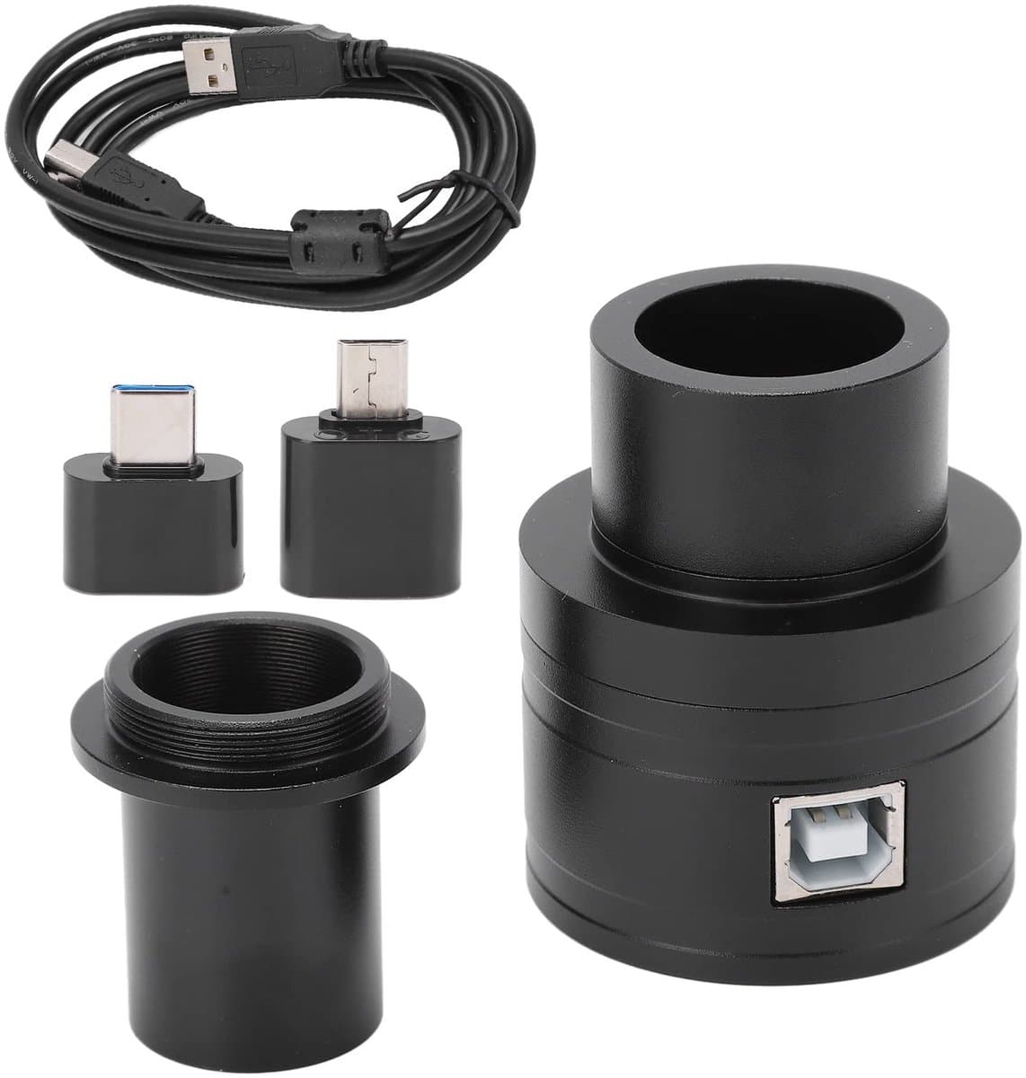 Allecto - Telescoopoculair - Digitaal Oculair - Geschikt voor Astronomie - 1,25 Inch - Telescoopcamera - Voor Computer Mobiele Telefoon Tablet - Zw..