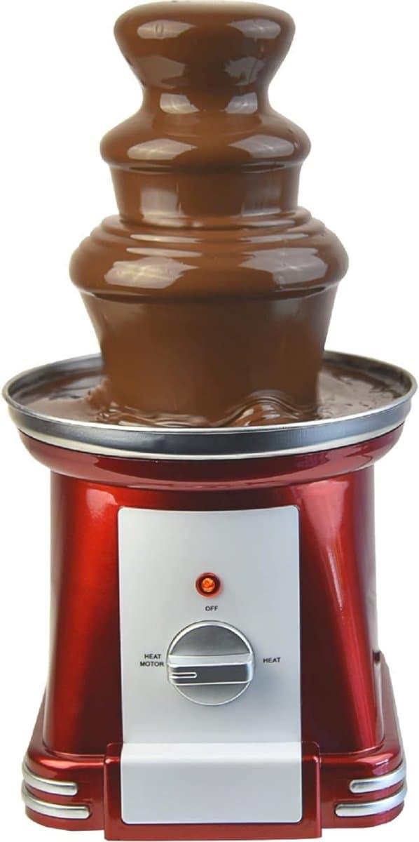 SCH® Chocoladefontein - Chocolade fontein - Chocolade druppels - Rood - ‎18cm x 18cm x 32cm