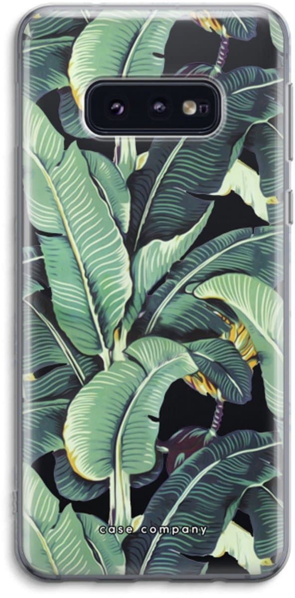 Case Company® - Hoesje geschikt voor Samsung Galaxy S10e hoesje - Bananenbladeren - Soft Cover Telefoonhoesje - Bescherming aan alle Kanten en Schermrand