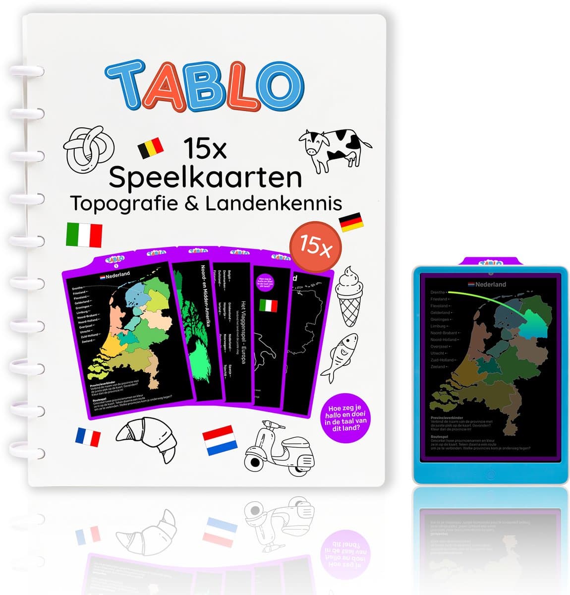 Tablo Speelkaarten - Topografie & Landenkennis voor basisschoolleeftijd