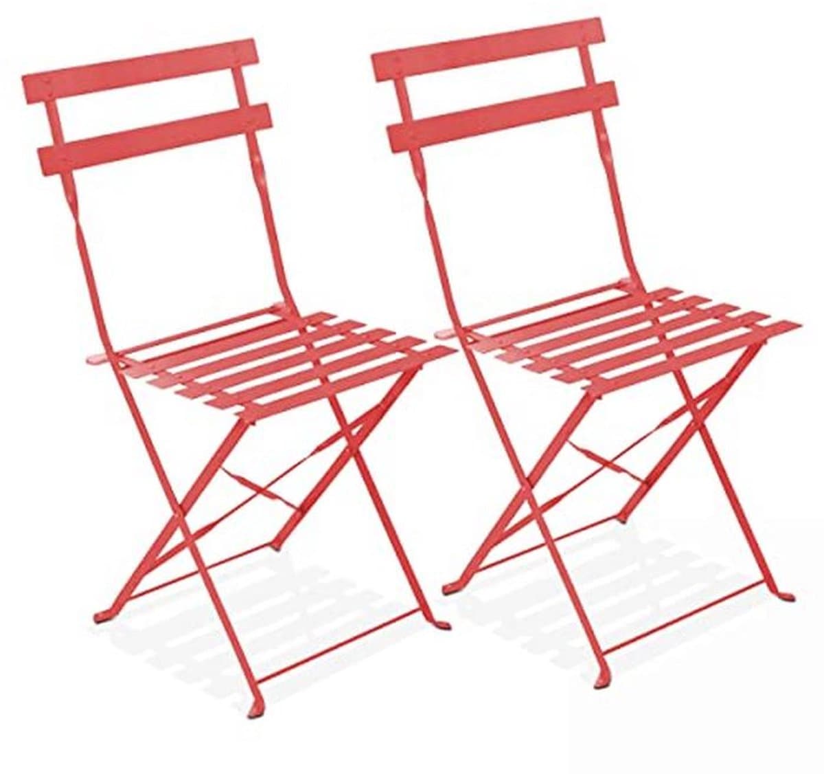 Set van 2 Stalen Klapstoelen voor Tuin en Teras