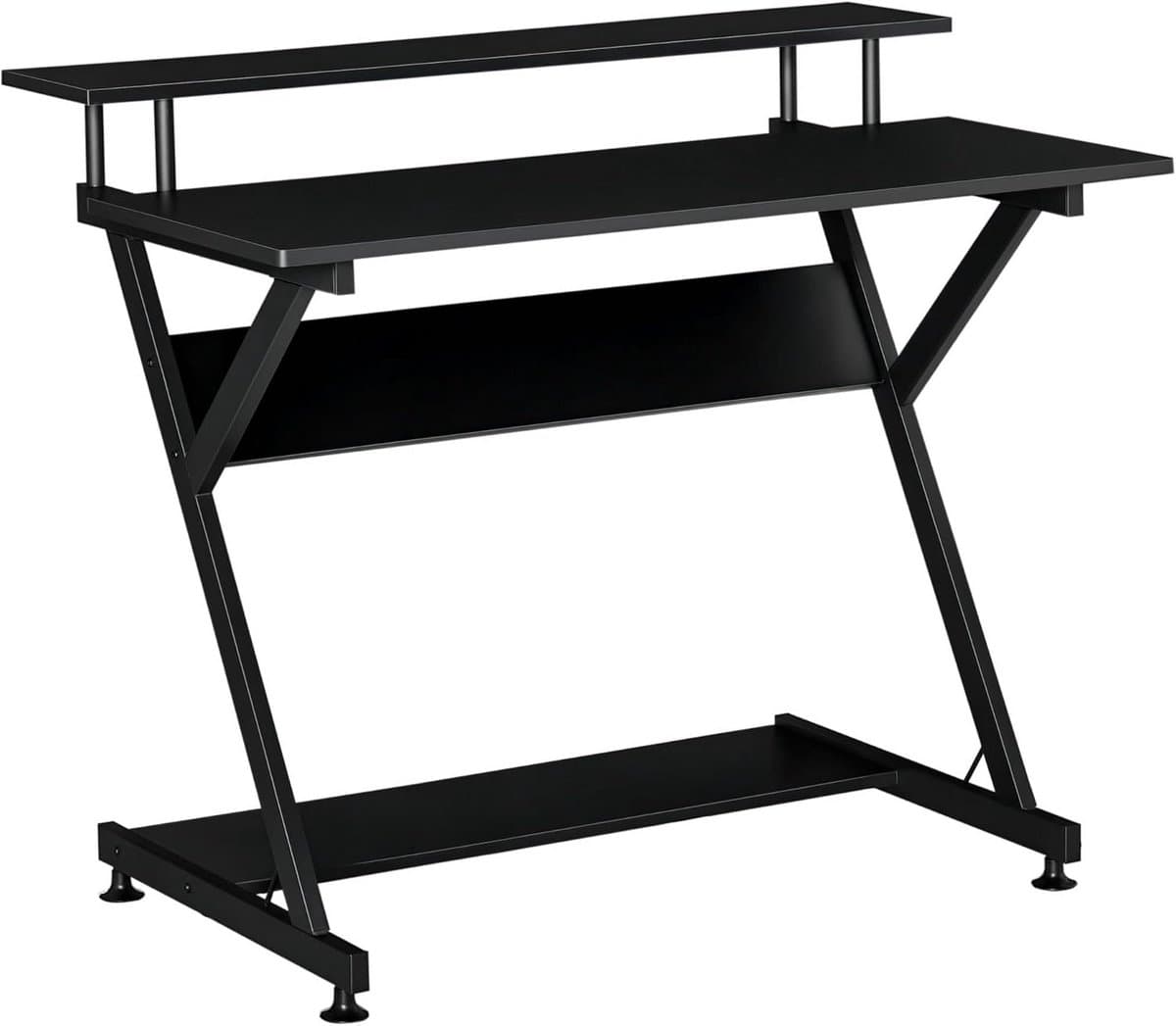 Compact Gamingbureau met Monitorverhoging en Opbergplank
