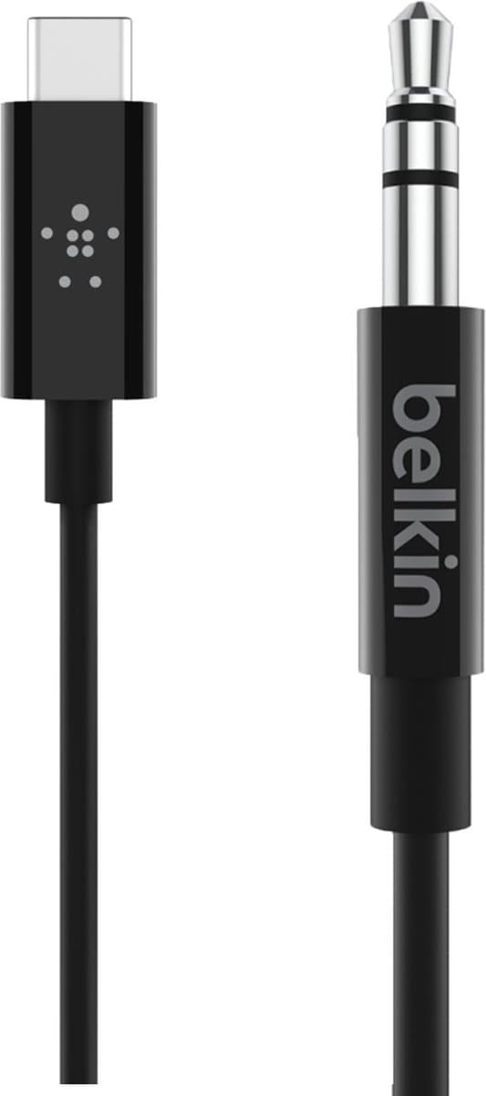 Belkin Rockstar Usb C naar 3,5mm Kabel Converter 0,9m Zwart