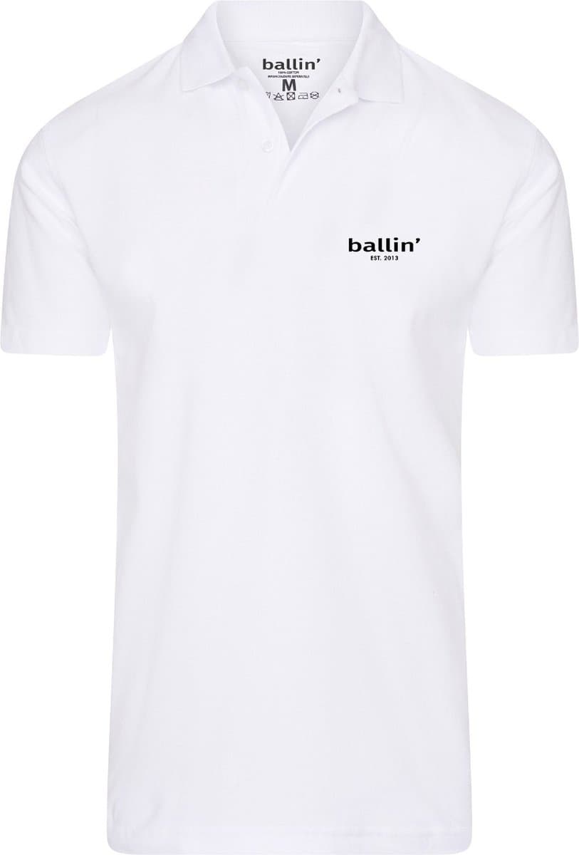 Ballin Est. 2013 - Heren Polo SS Basic Polo - Wit - Maat L