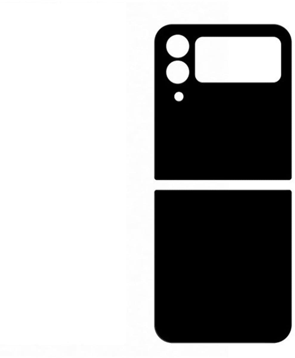 Eko, Gehard glas Geschikt voor Samsung Galaxy Flip 4 met geïntegreerde achterbescherming, Zwart