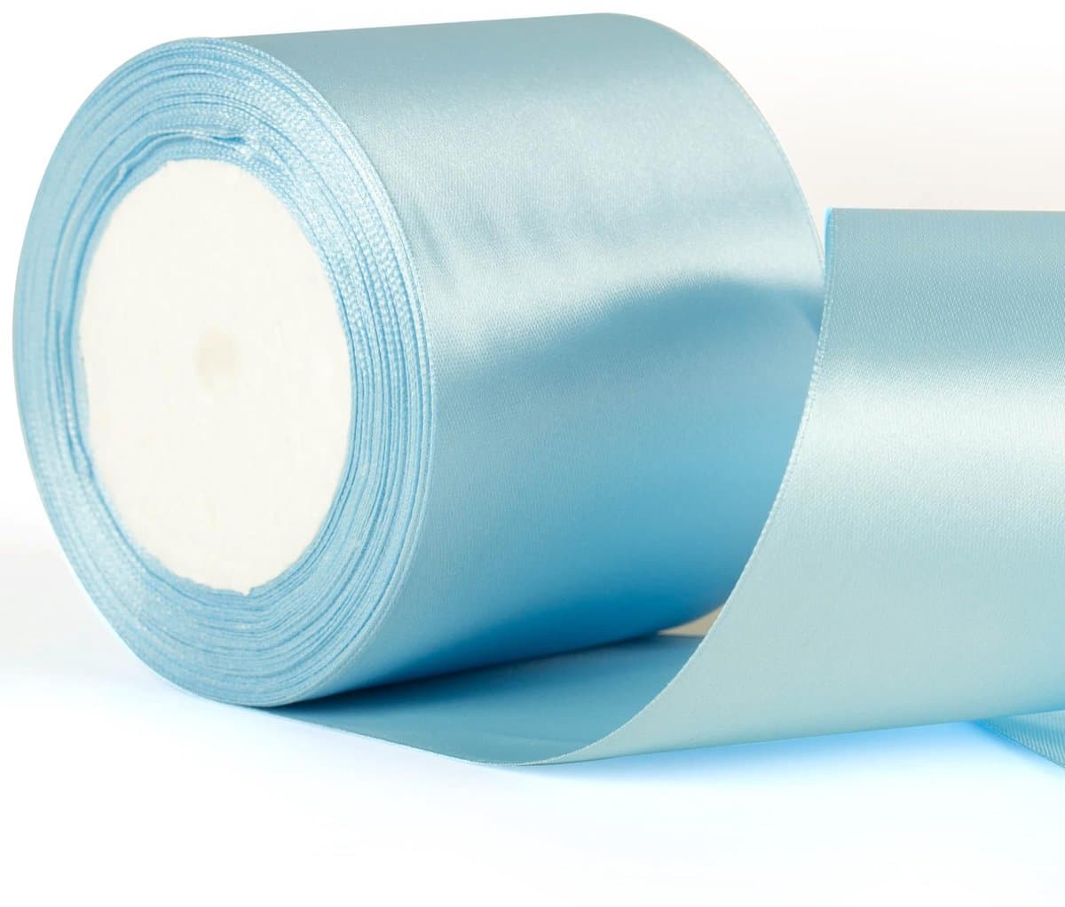 Dailygoods - 75 mm breed lichtblauw lint voor trouwauto's en cadeauverpakkingen