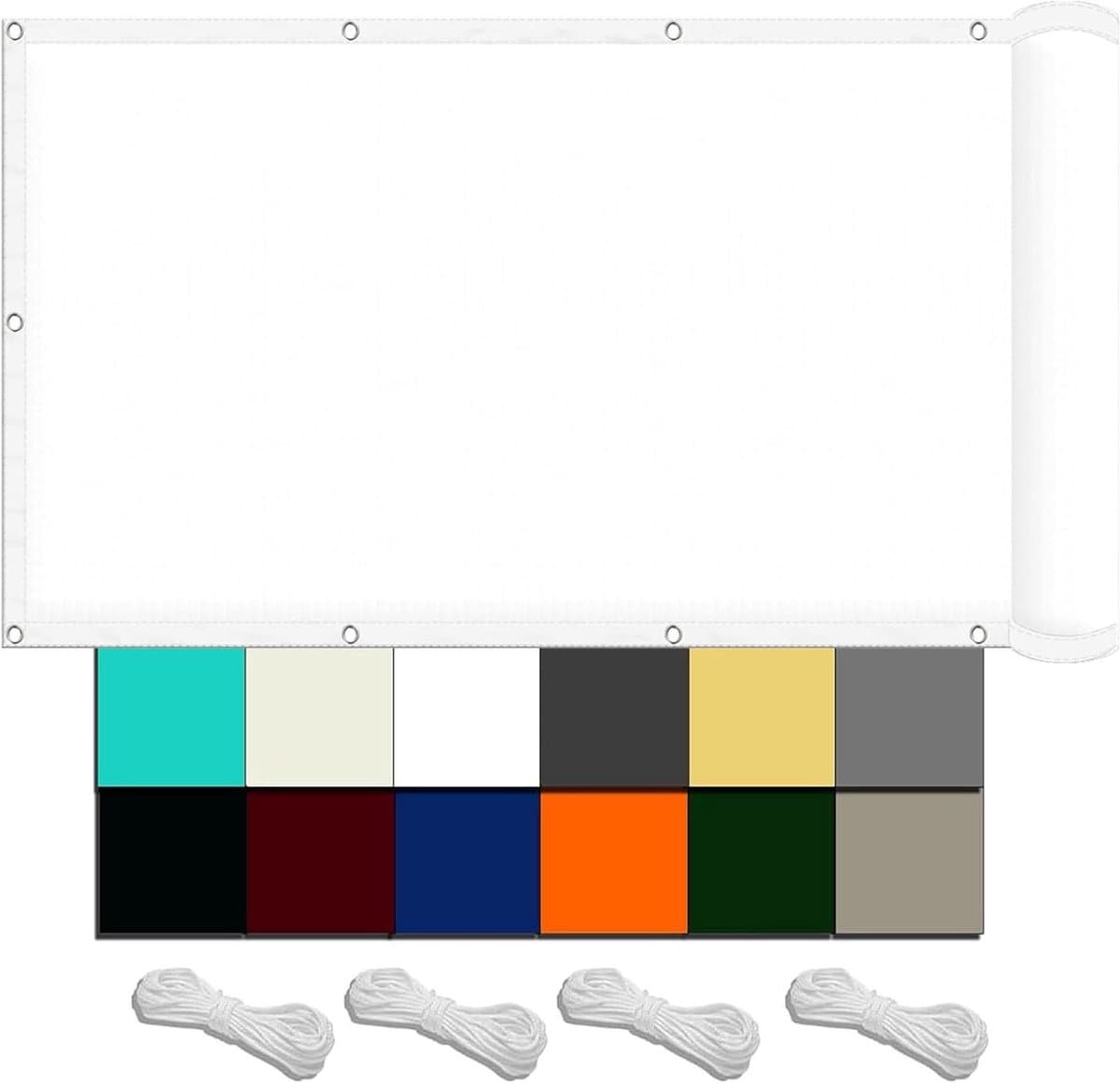 Schaduwdoek Rechthoekig - Zonwering Zeil - Buiten Ontspannen - Waterdicht Polyester - 180 x 270 cm - Wit