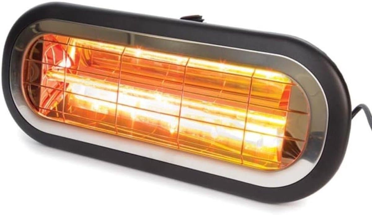 Terrasverwarmer Elektrisch - Buitenverwarming - Buiten Zitten - Snel Warm - 2000W - Zwart