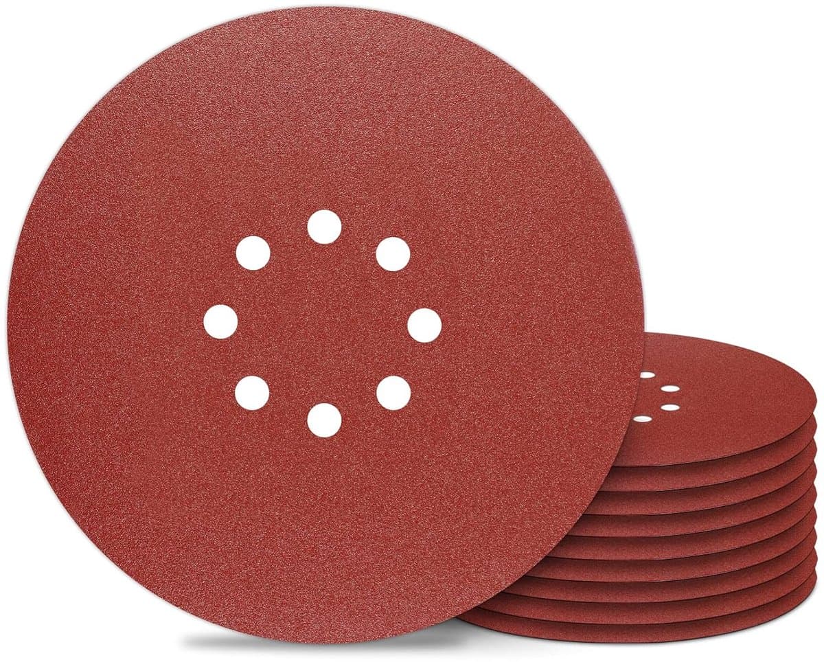 Schuurpapier 225mm 150 Grit 8 Gat Schuurrooster 225 Schuurschijven Klittenband 10 Stuks voor Schuurgiraffe Langhals Schuurmachine Muurschuurmachine