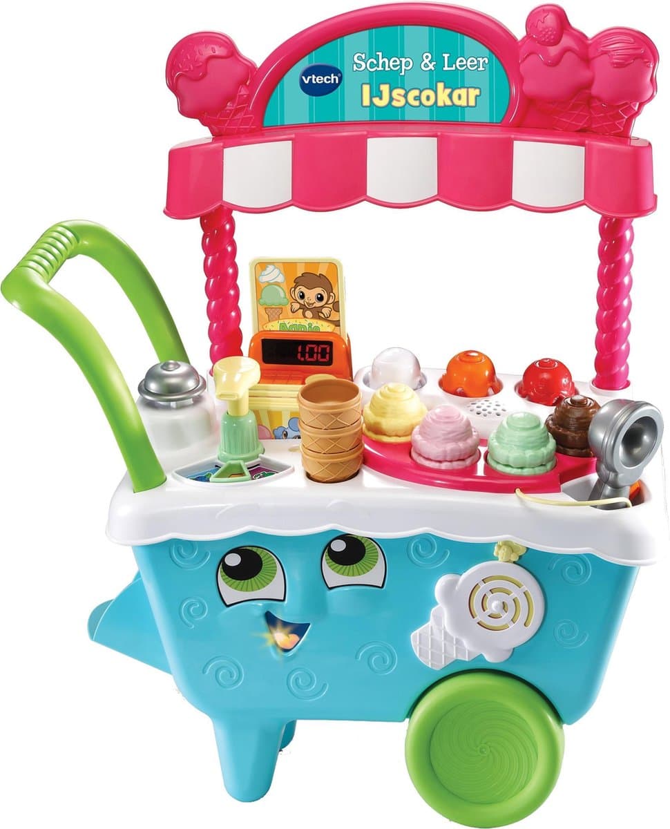 VTech Peuter Leer Scoop&Leer IJsjeswagen Speelset - Multicolor, 21,7 x 51,6 x 63,2 cm