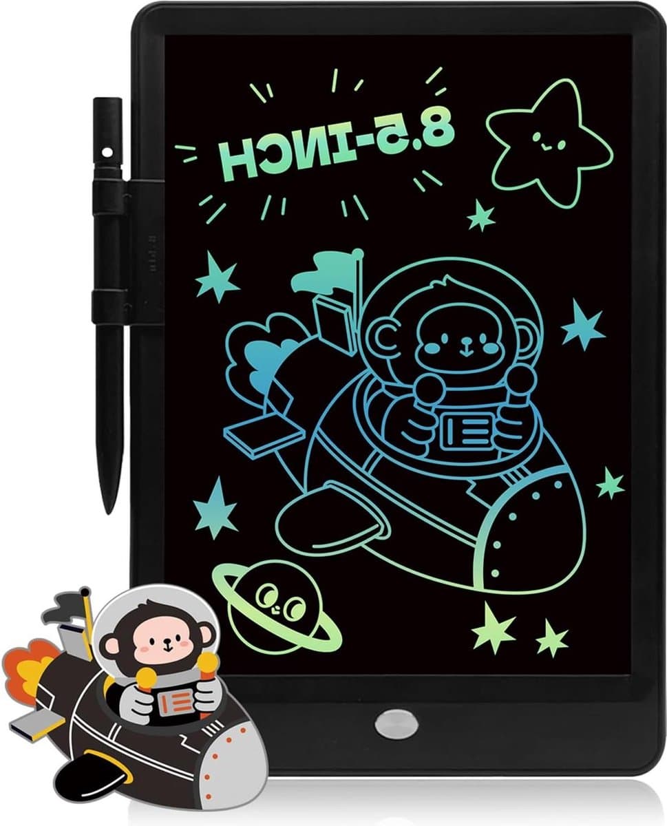 85-Inch LCD Schrijftablet voor Kinderen - Toverbord Tekentablet Schrijfblok - Verjaardagsspeelgoed Peuter Jongens Meisjes Herbruikbaar Wisbaar Zwart Tekenbord