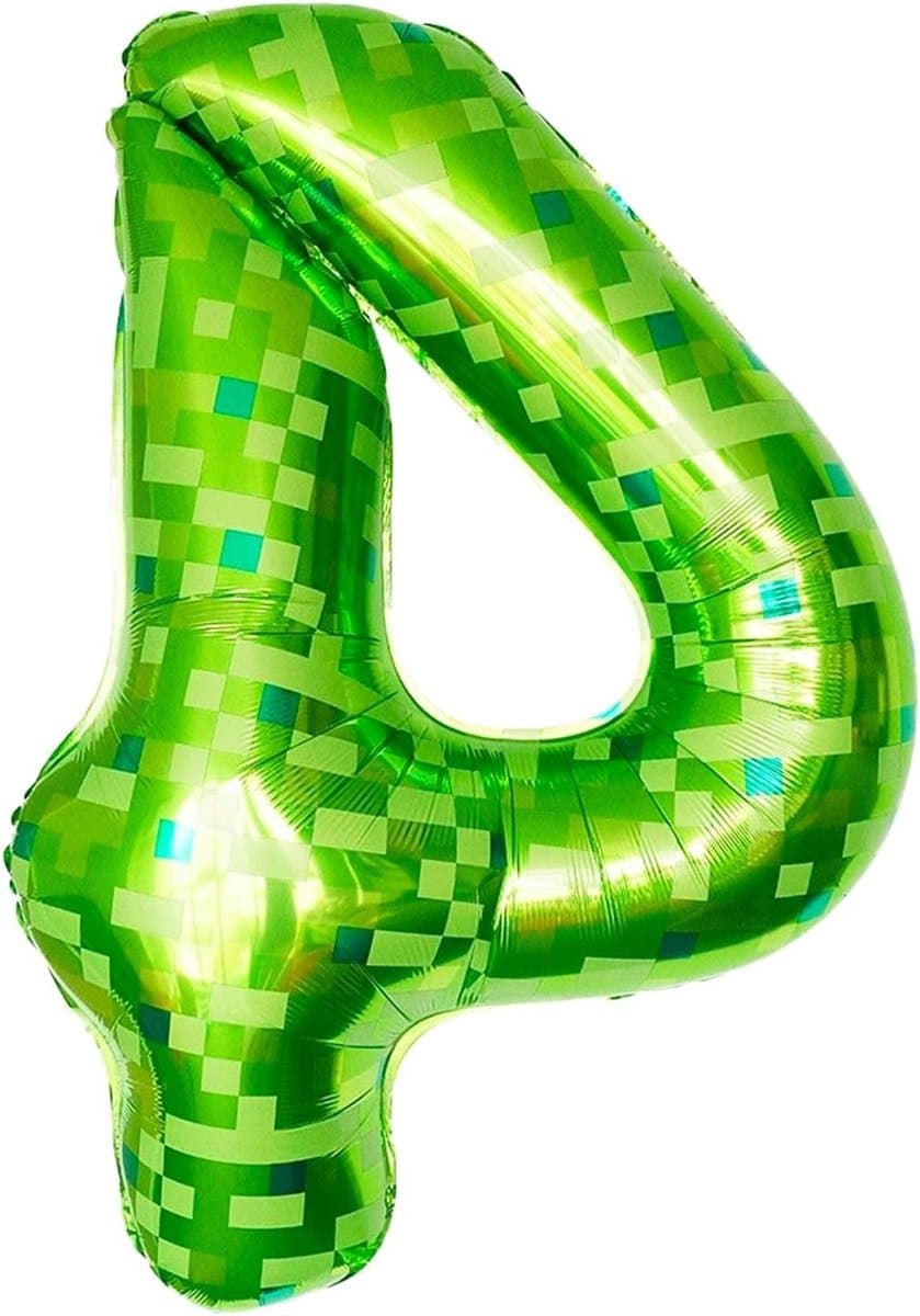 Feestelijke ballonnen met cijfermotief voor 4e verjaardag - kleurrijke decoratie voor kinderen