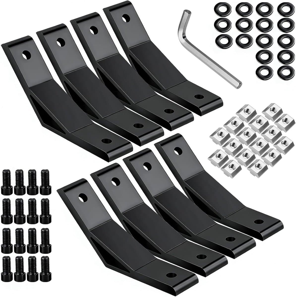 8 Stuks 135 Graden Hoekverbinders van Aluminium, 20 x 20 Profiel, Perfect voor CNC Router en Constructies, Duurzaam en Lichtgewicht