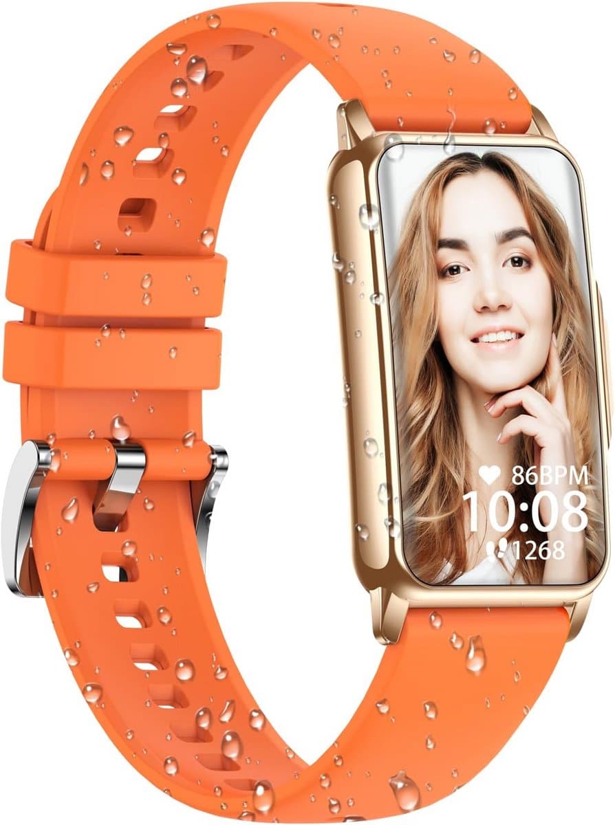Waterdicht Smartwatch met Hartslagmeter en Stappenteller voor Sport – Geschikt voor Android en iOS
