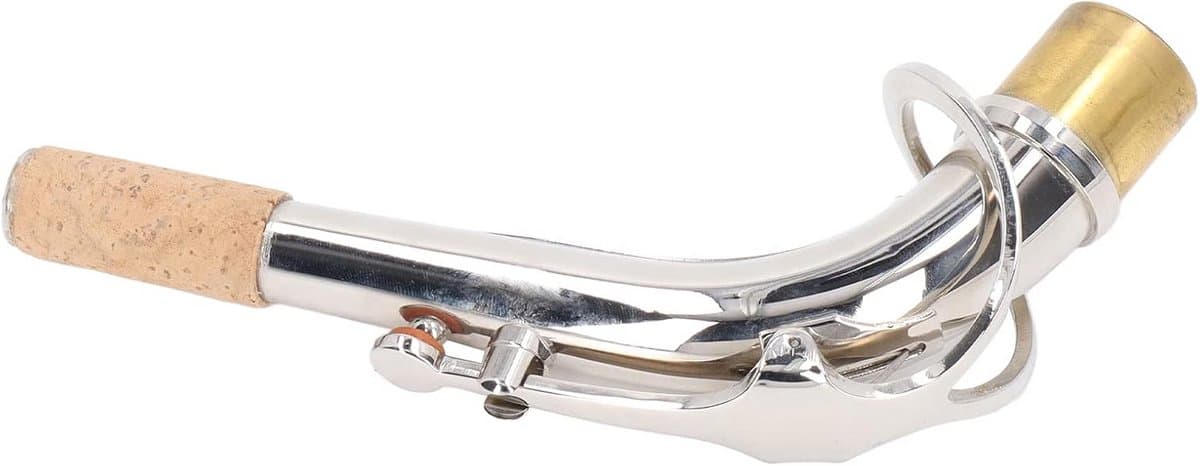 Altsaxofoon Hals Verzilverd Metaal - Verbeterde Toon en Speelgemak met Kurk