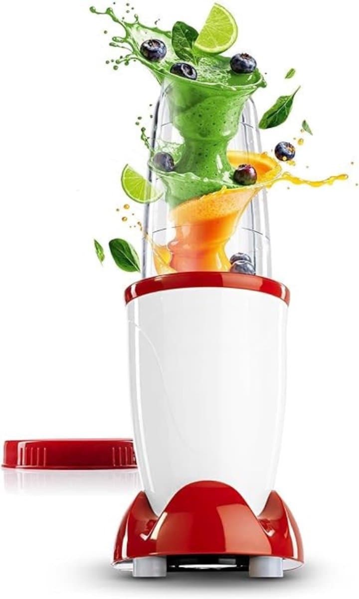 Quvo® Mixer staafmixer - Mixer - Mixer handmixer - Wit and Rood - ‎34cm x 13cm x 13cm