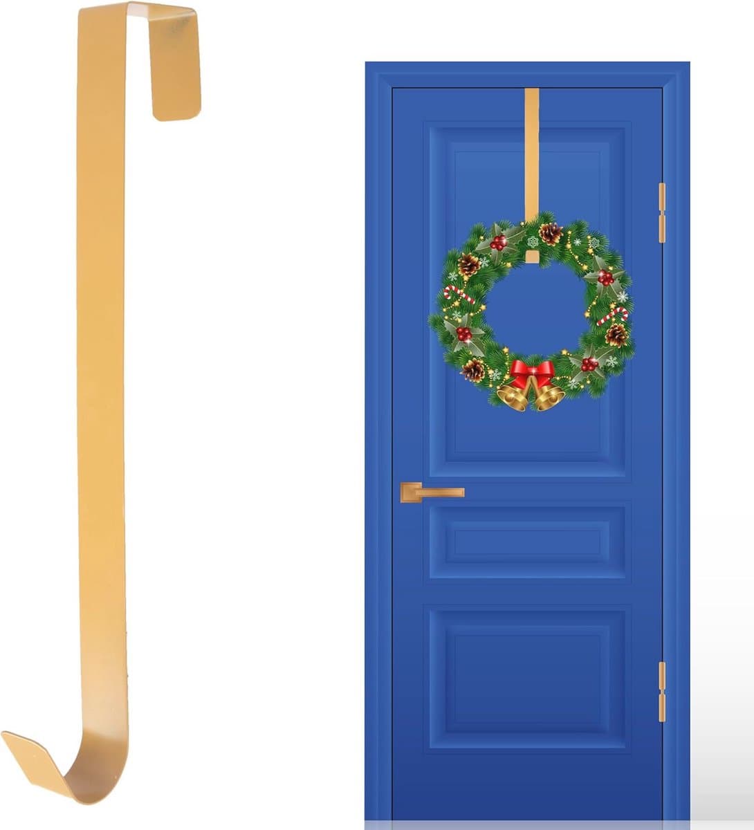 Kerstkrans Deurhanger - 38 cm Metalen Voordeur Kranshouder voor Muur Decoraties