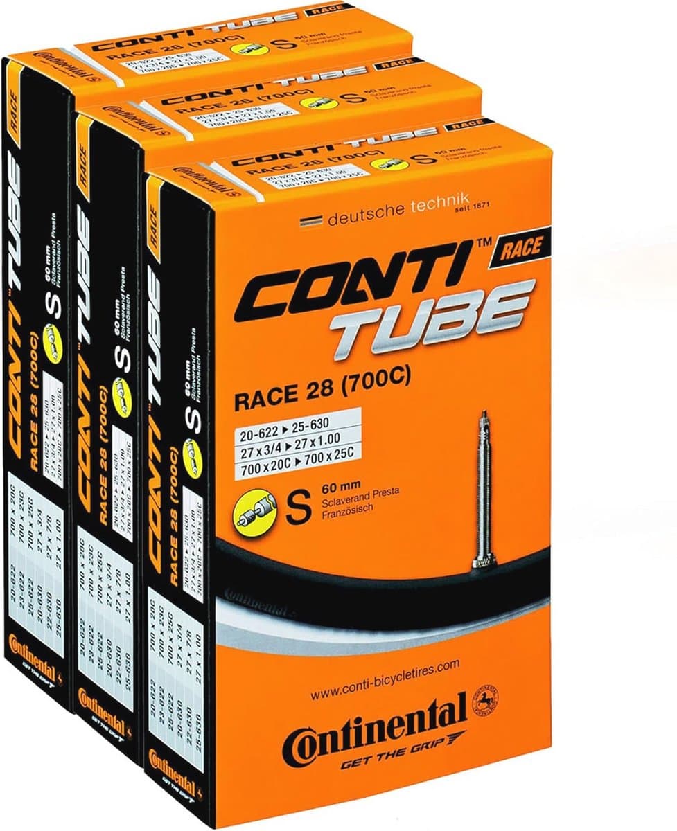 Binnenslangen 700 x 20-25c voor fietsen - Set van 3 met 60 mm Presta ventiel