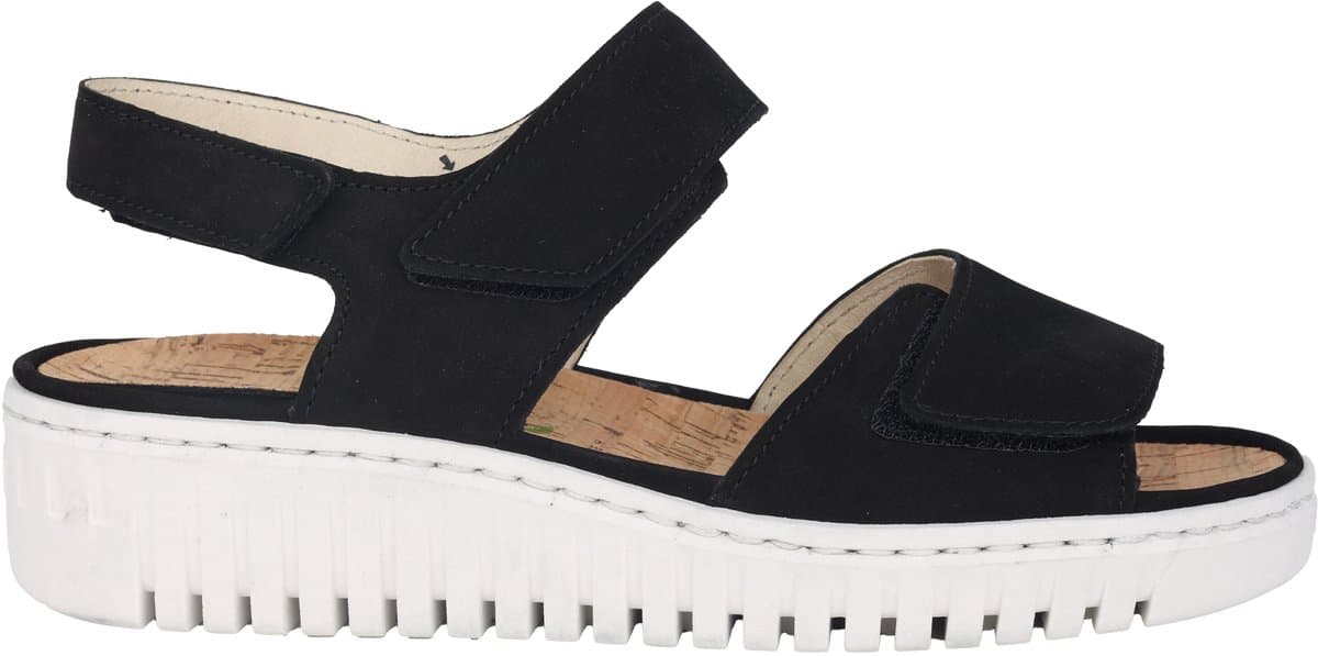 Waldläufer H-Willow - dames sandaal - Zwart - maat 41.5 (EU) 7.5 (UK)
