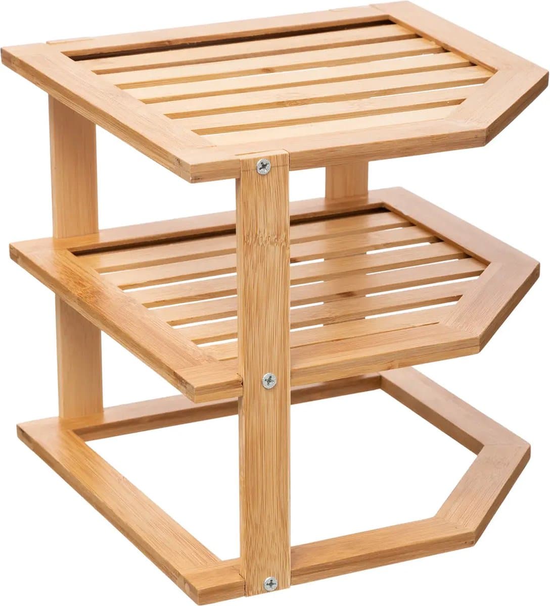 5five Bamboe Hoekplank - Bruin, 25,5 x 23 x 25,5 cm