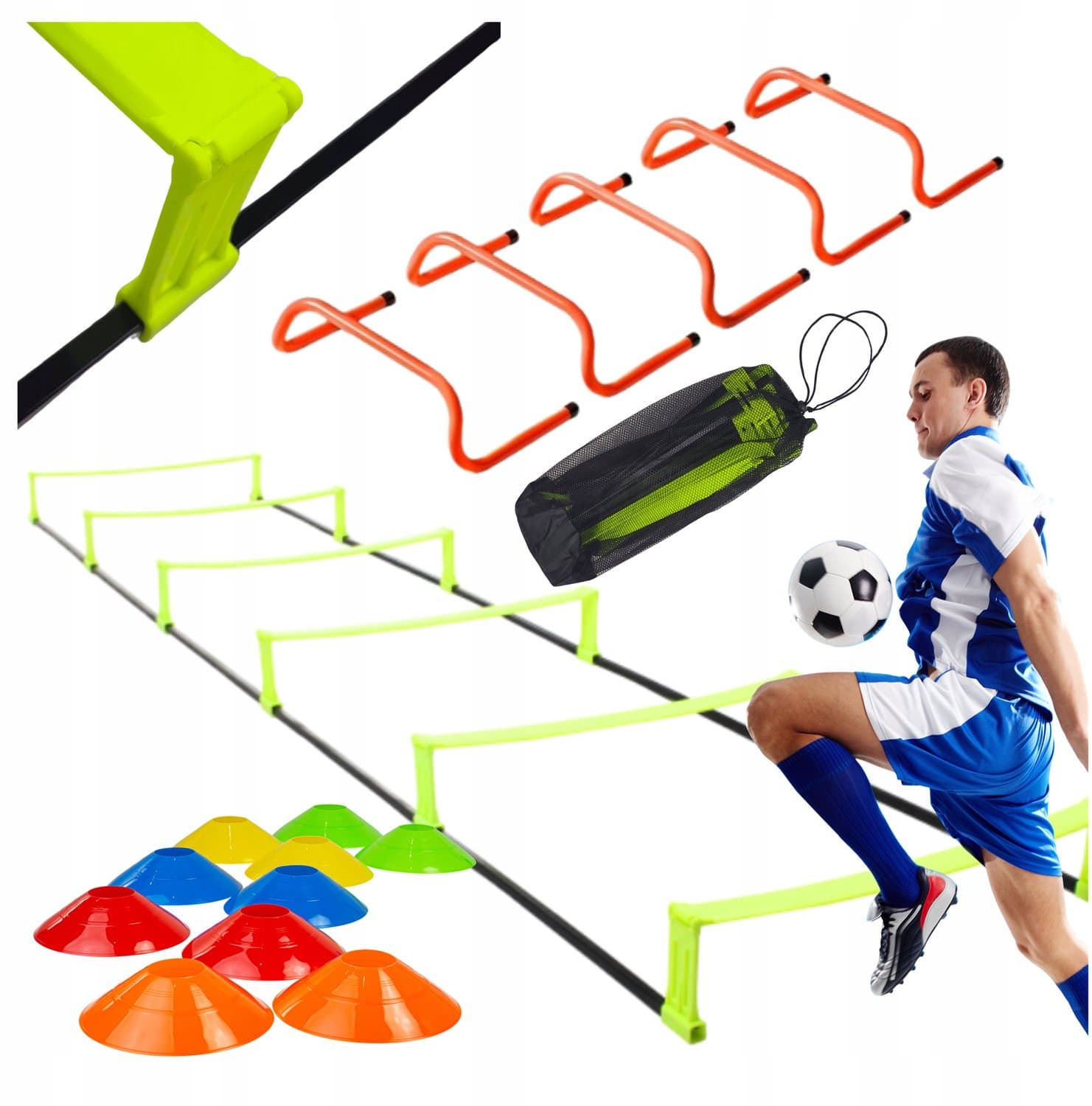 Agility Trainingsset: Drabine, Kegels & Horden voor Snelheid & Coördinatie