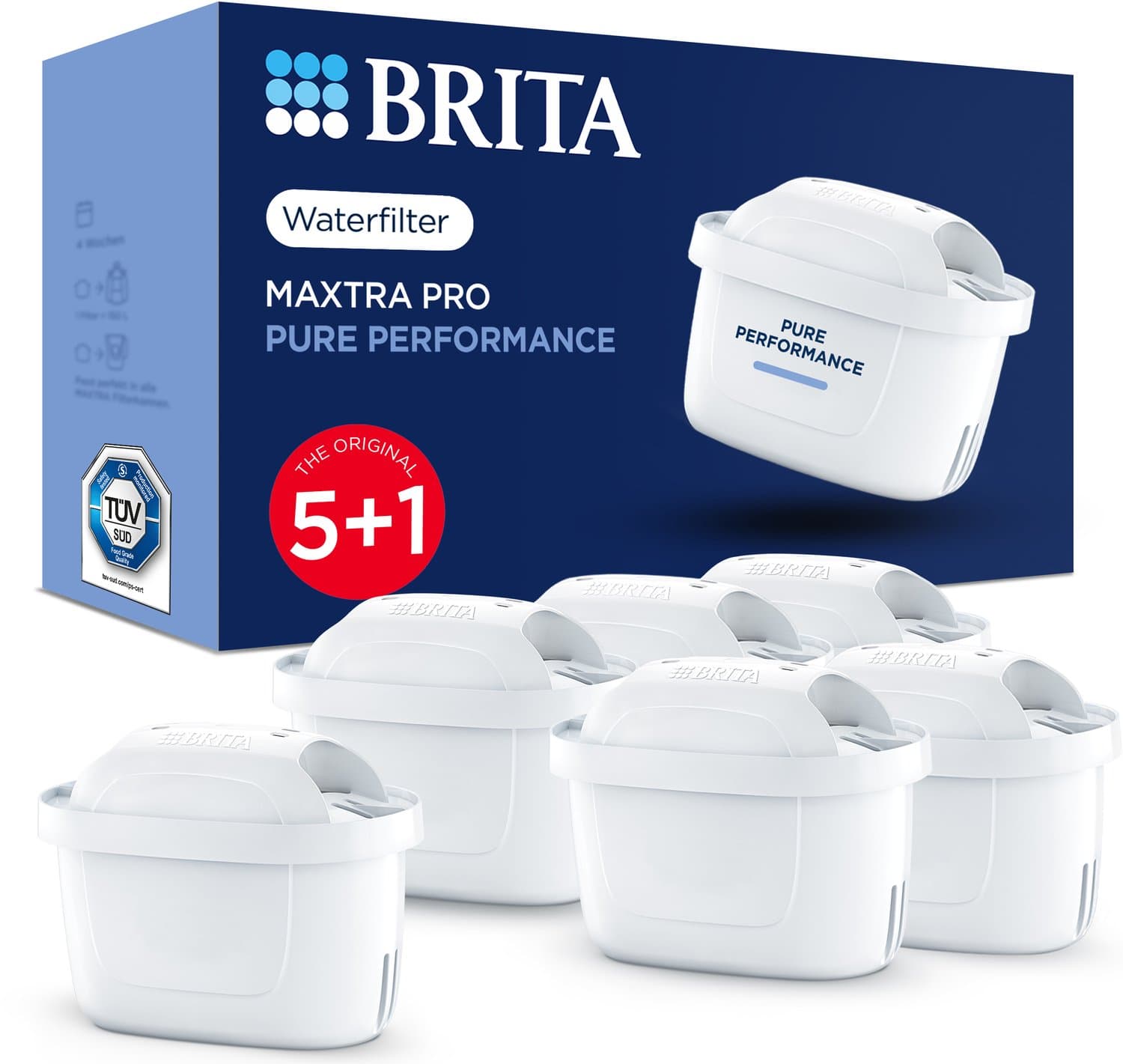 Brita Maxtra Pro All-In-1 Waterfilterpatronen 6 Stuks