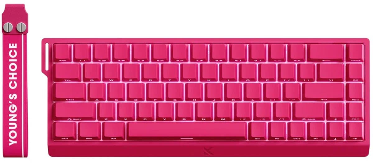 MCHOSE Ace 68 - Hall Effect - Magnetische Switch - Aluminium Behuizing - Gaming Keyboard - Rhino Switch - 65% Layout - Cherry Profile - PBT Side Engraved - Roze Rood