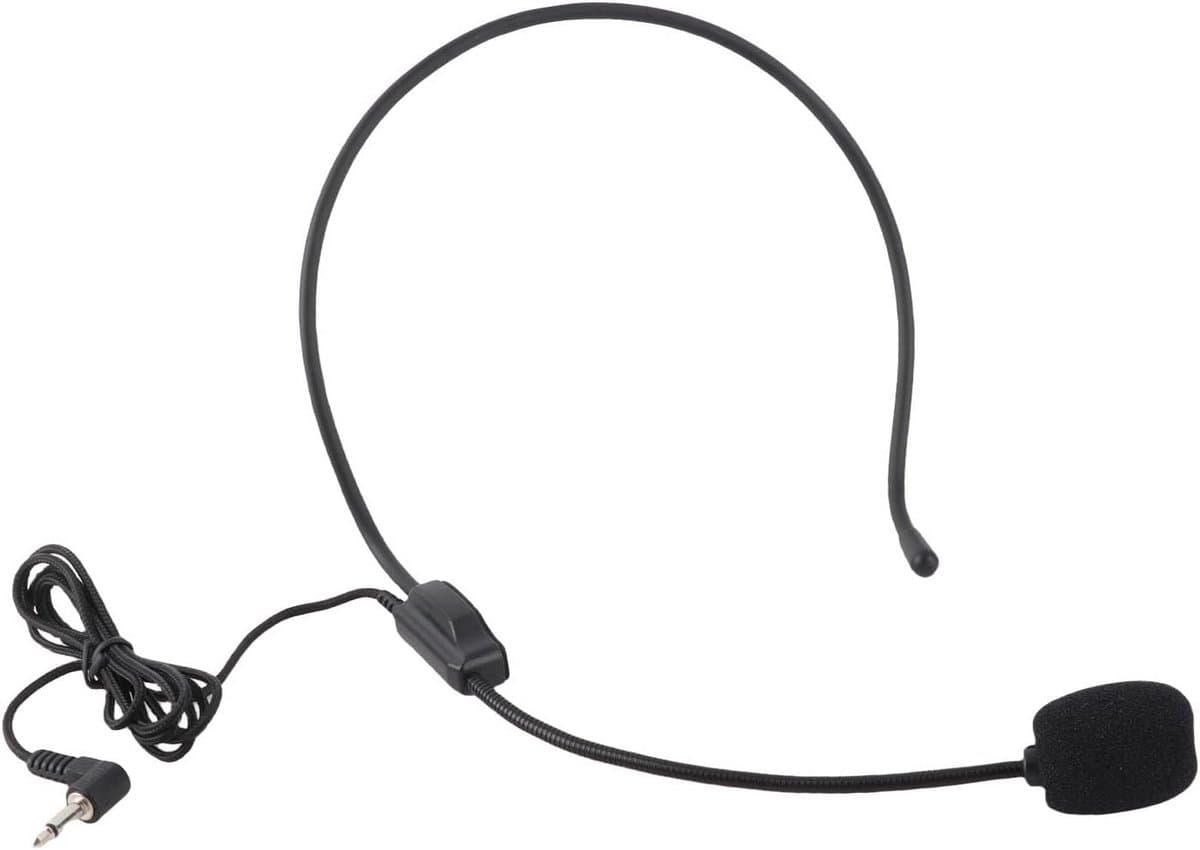 Mini 3.5mm bedrade hoofdmicrofoon met condensatortechnologie voor kristalheldere spraakversterking - compatibel met iOS en Android smartphones en tablets - eenzijdige gerichtheid - lichtgewicht en draagbaar - zwart