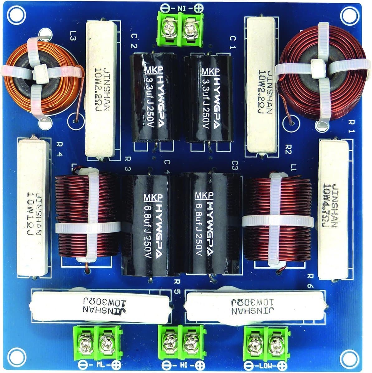3-Wege Crossover luidspreker 300W - Zwart