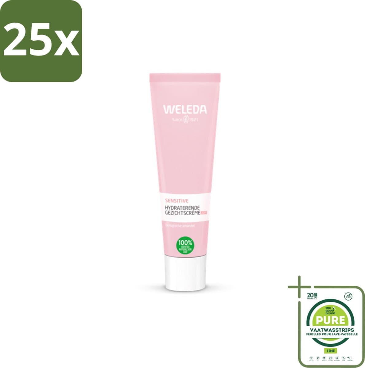 25 x WELEDA - Gezichtscrème Light - Sensitive Hydraterend - Voor gevoelige huid - 30 ml - Grootverpakking - Gevoelige Huid - Hydraterende Crème - Natuurlijke Verzorging - Vegan Crème - Parfumvrije Crème