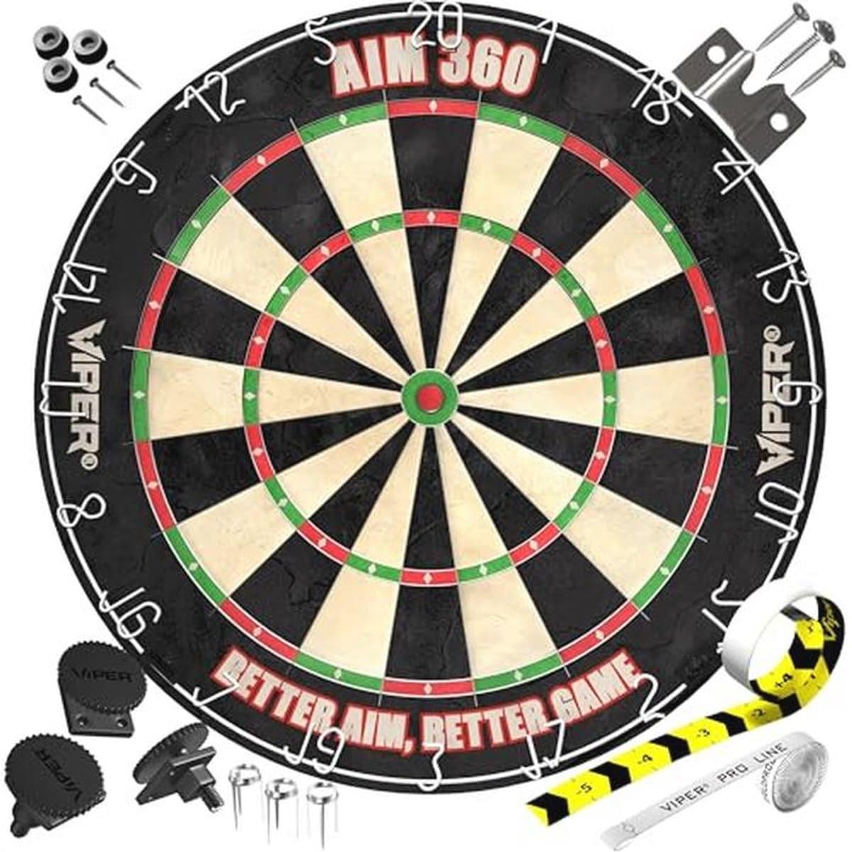 Dartbordset met geavanceerde zelfherstellende sisal en dunne spindraad