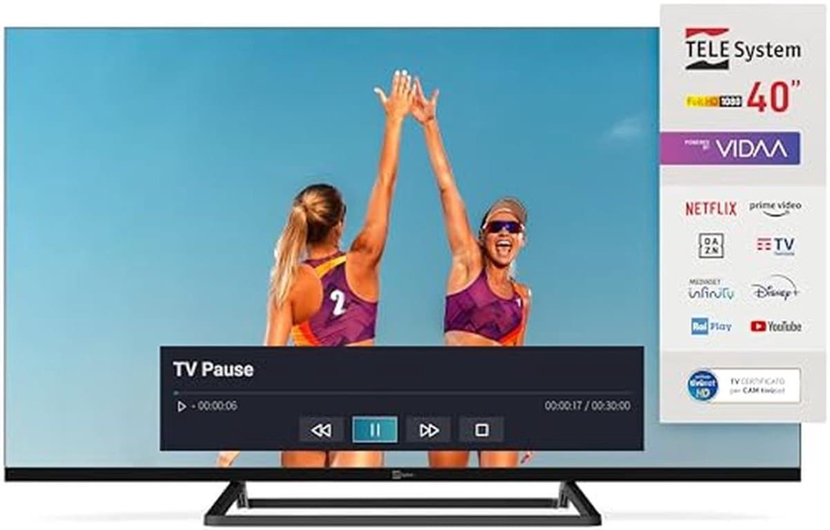 40 Inch Full HD Smart TV met streaming apps en dubbele afstandsbediening
