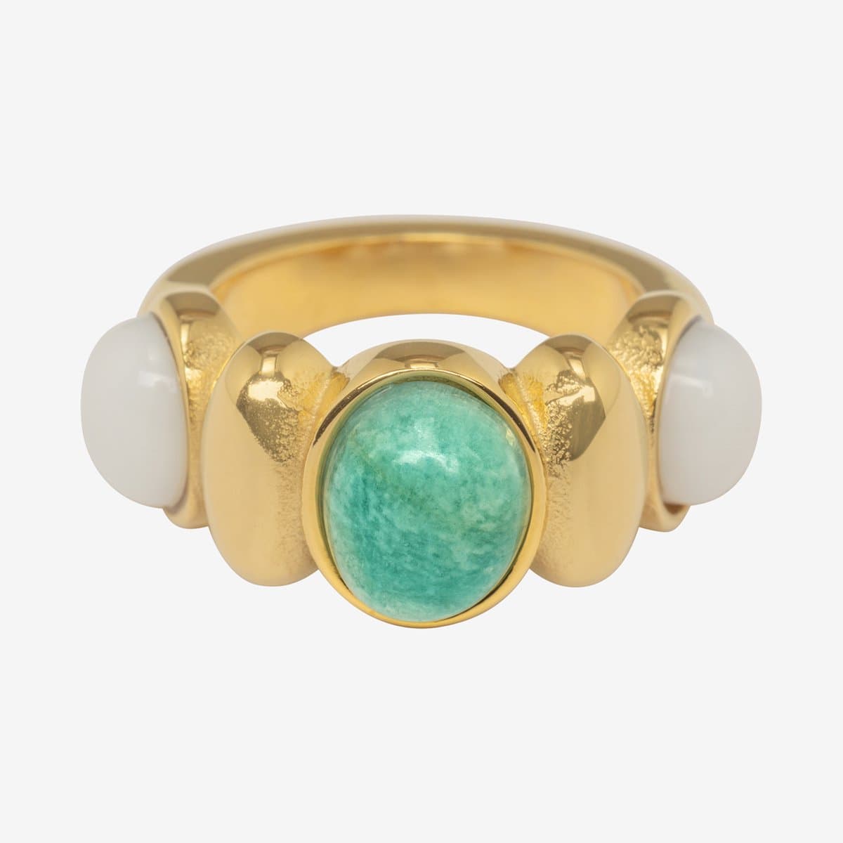 Essenza Mixed Colors Stones Ring Gold Size 6