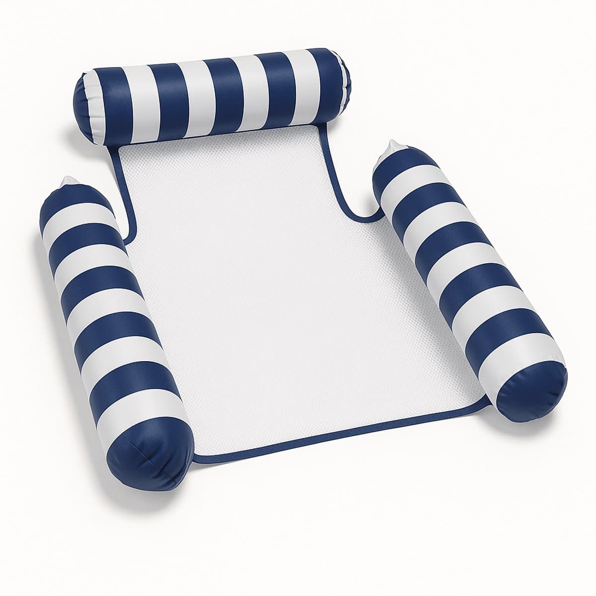 Dicadore - Waterhangmat - Luchtbed Zwembad - Luchtmatras opblaasbaar - Donkerblauw/wit - Zwembad/Strand - Waterspeelgoed - Vakantie