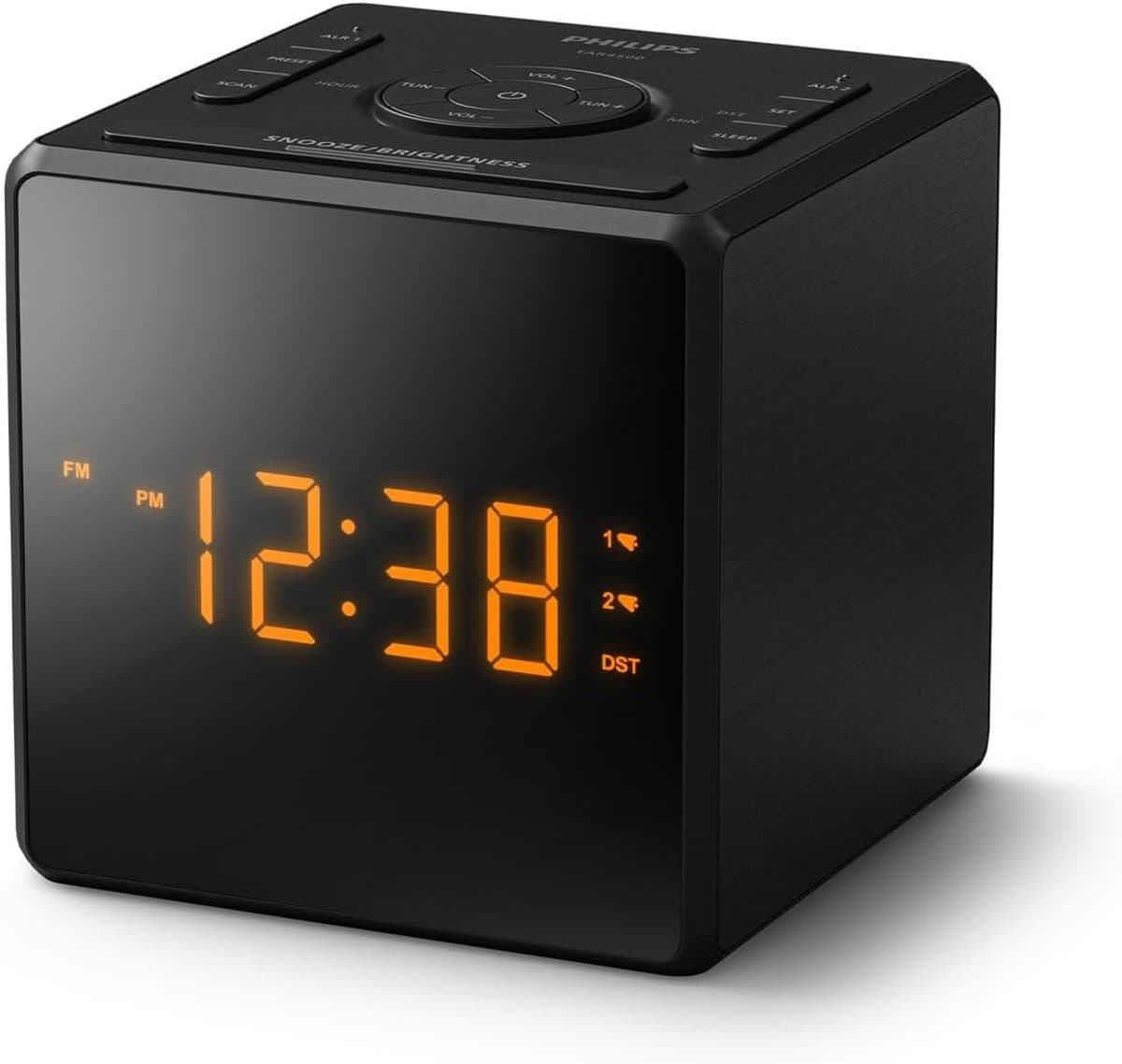 PHILIPS TAR4500 FM-wekkerradio met dubbel alarm en USB-C-oplaadpoort