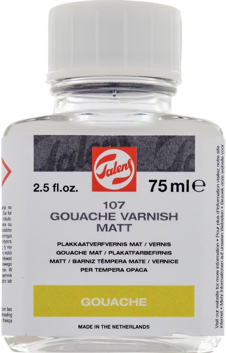 Talens Plakkaatverfvernis Mat 107 Fles 75 ml