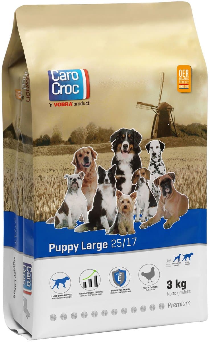 Carocroc Puppy Large Gevogelte&Vlees&Rijst - Hondenvoer - 3 kg