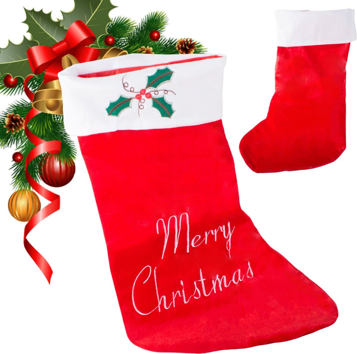Kerstsok - voor de cadeaus - van de kerstman - Groot