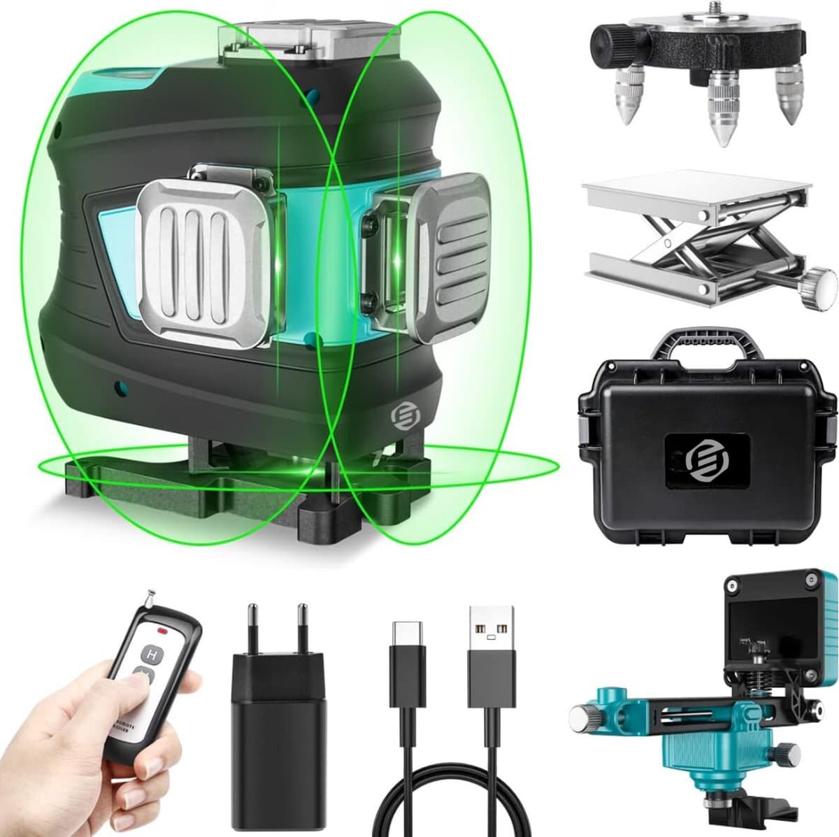 Equivera Bouwlaser - Bouw Laser - Laser Waterpas - Laser Zelfnivellerend - Rotatielaser - Bouwlazer - Bouwlaser Roterend - Laserwaterpas Zelfnivellerende - Laserwaterpassen