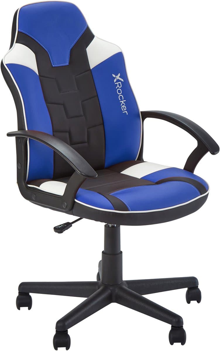 X Rocker Saturn Gamestoel - Kantoorstoel - Zwart/Grijs/Blauw