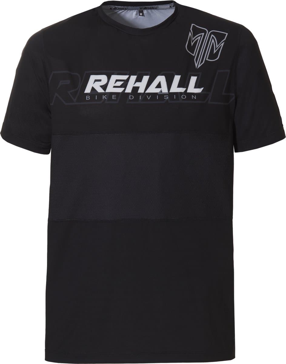 Rehall PHILL-R Heren Fietsshirt Korte Mouw Zwart S - Mountainbike Shirt - Sportshirt