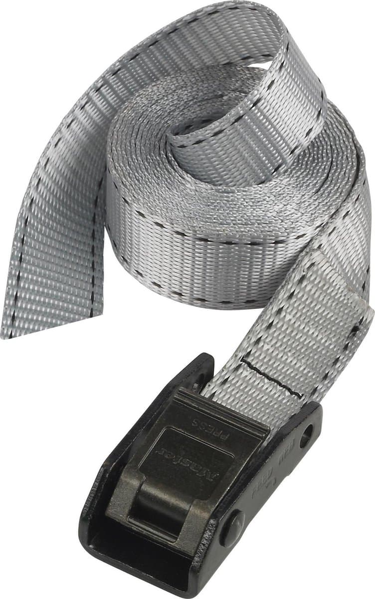 Master Lock Sjorband met zamak gesp - 5 m, grijs