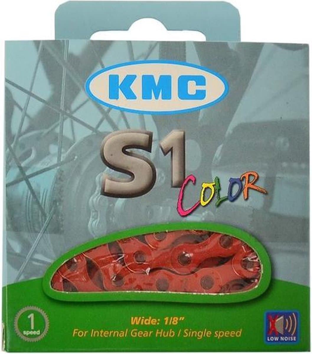 Ketting kmc 12x18 s1 112l oranje singlespeed - ORANJE