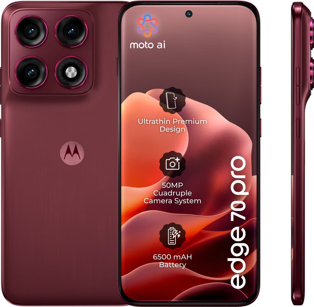 Motorola - Edge 70 Pro 5G - 256GB - Pantone Zinfandel