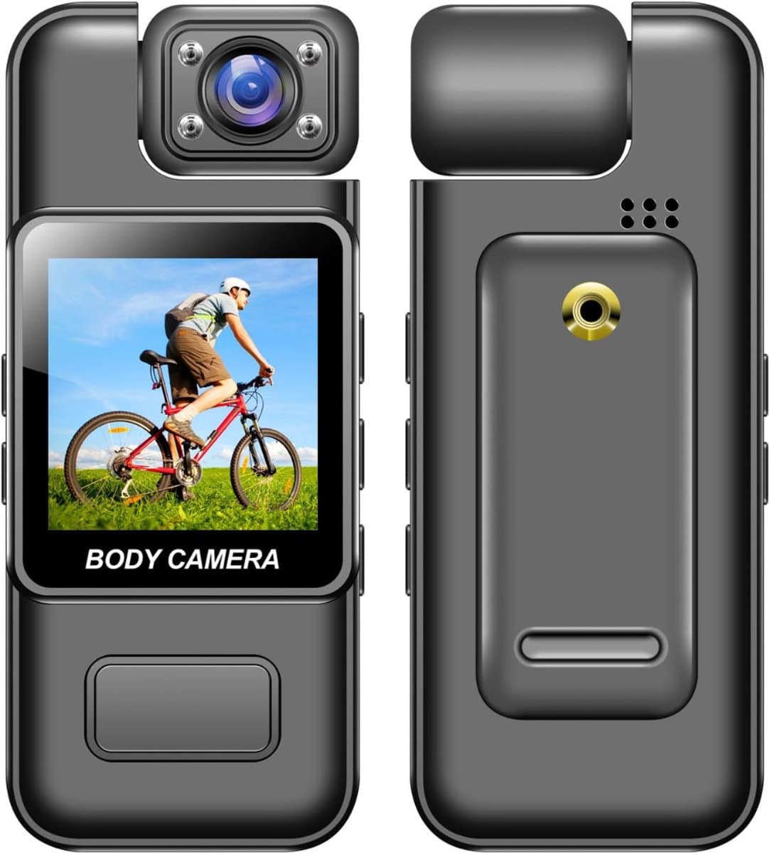 Bodycam -Body cam - Body camera - Voor Helm Of Borst, Fietsen, Motorrijden, Skiën,- Zwart - 13cm x 8cm x 5cm
