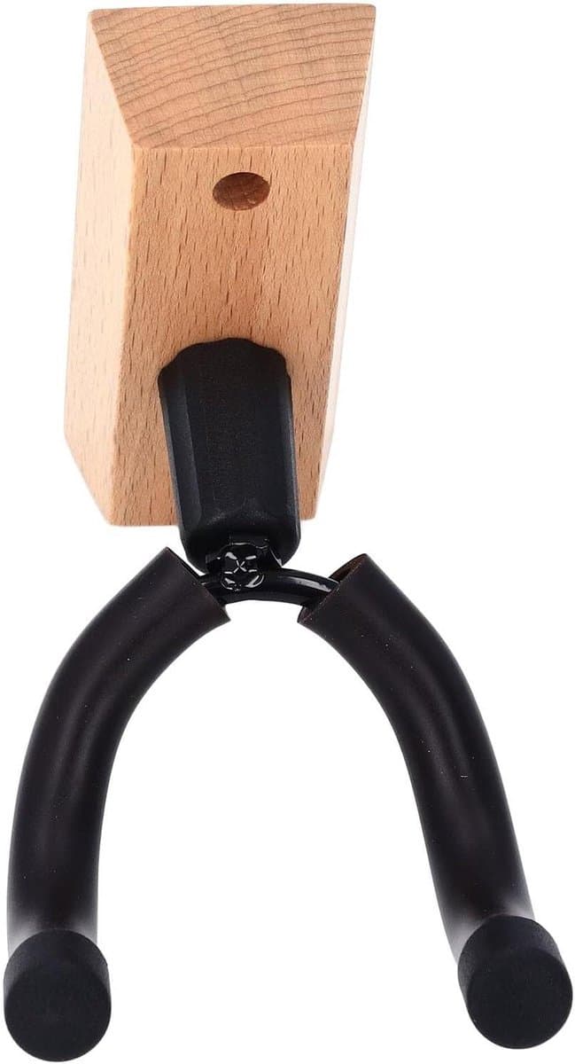 Gitaar Muurbeugel - Instrumenten Hanger - Veilig Ophangen - Draaibare U-vorm - 15 x 10 x 4 cm - Houtnerf