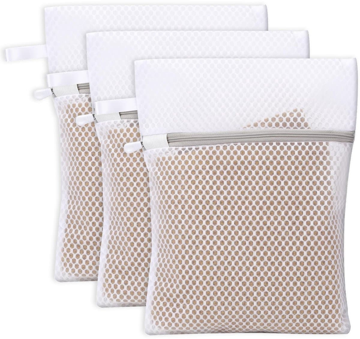 Dailygoods - Mesh Waszakken - Delicate Waszakken - Hanglus - Lichtgrijs - Waszakken voor Ondergoed - Ideaal voor Babykleding en Sokken